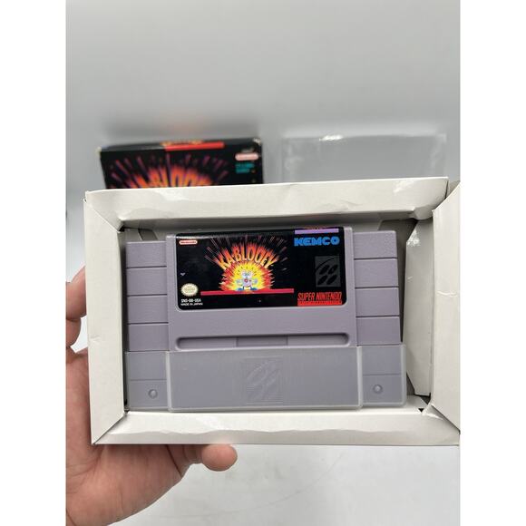 KA-BLOOEY Super Nintendo SNES Original Box with Protective Sleeve - Picture 13 of 16